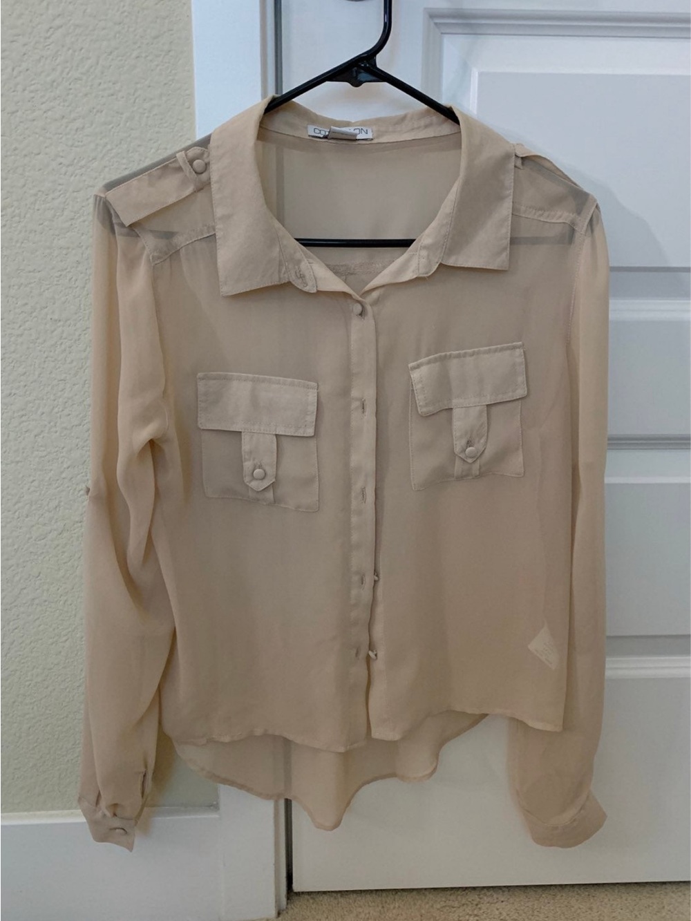 3 for $15! Cotton On Blouse Sheer Cream XXS
